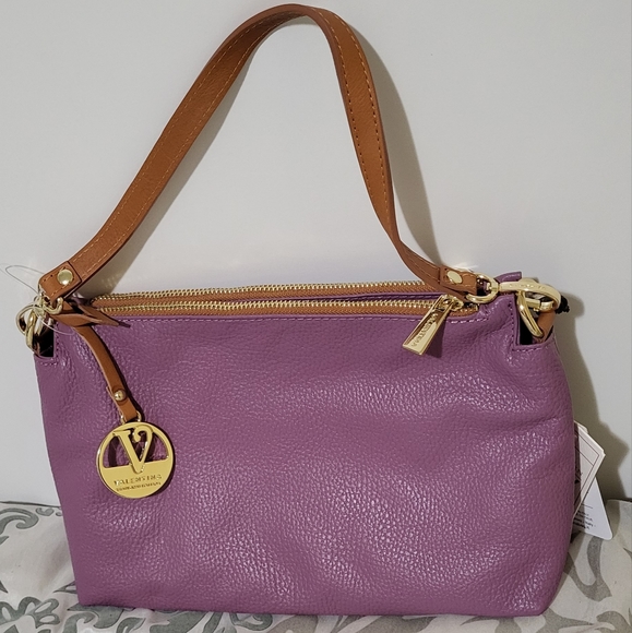 Valentina Handbags - Valentina made in Italy Triple Entry Crossbody Bag  Violet NWT
